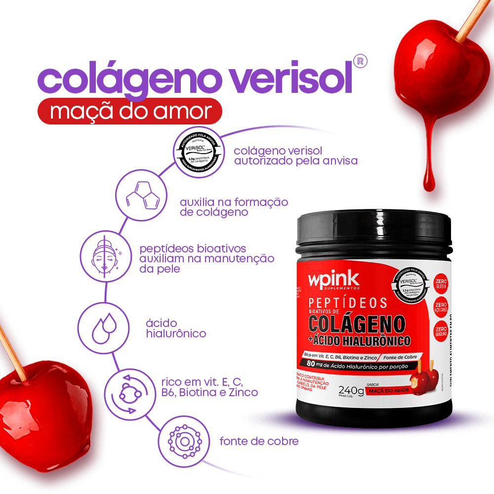 colágeno de maçã do amor - 240g - the supply - wp - foto 2