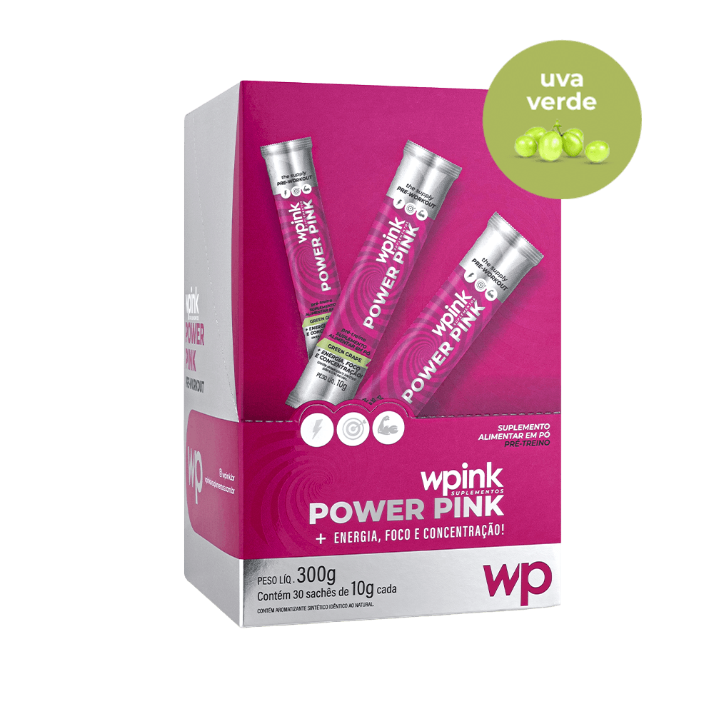 power pink de uva verde - pré-treino - 300g - wp