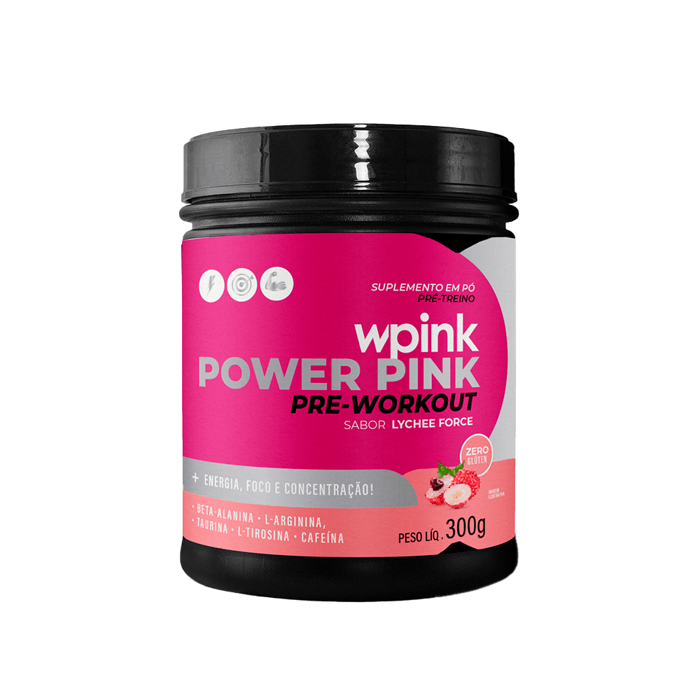 super power pink de lichia - pré-treino - 300g - wp