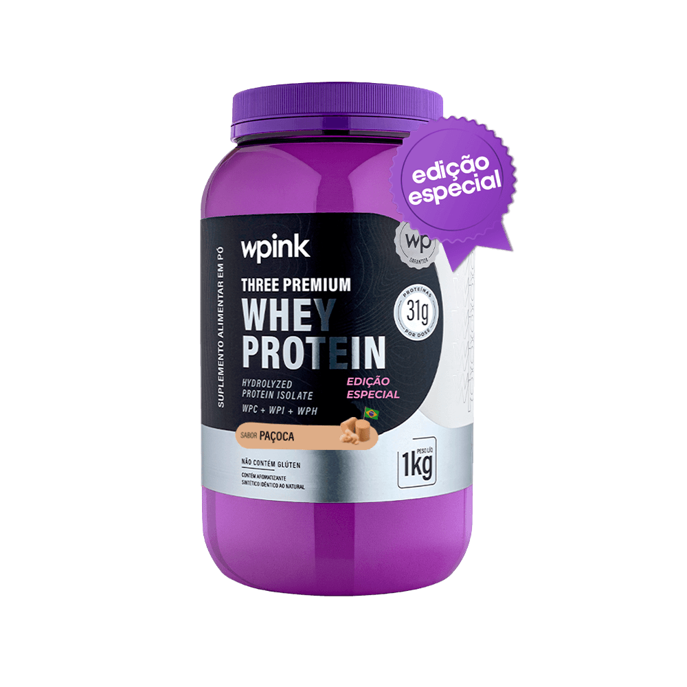 three premium whey protein paçoca 3w - (1kg) - wp